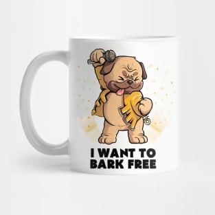 I Want to Bark Free - Cute Dog Music Gift Mug